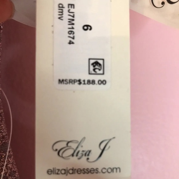 Eliza J Party Cocktail Dress Dusty Pink Size 6 New - Picture 6 of 9